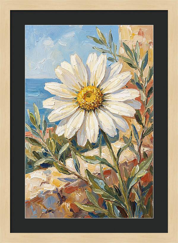 White Daisy By The Sea