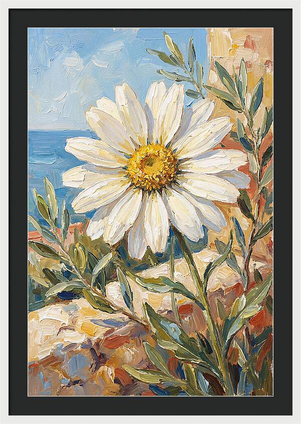 White Daisy By The Sea