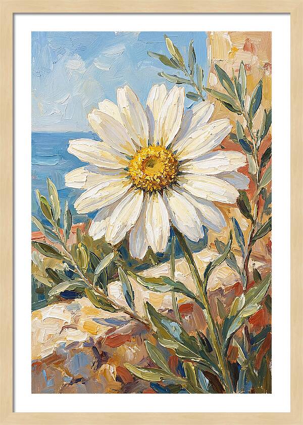 White Daisy By The Sea