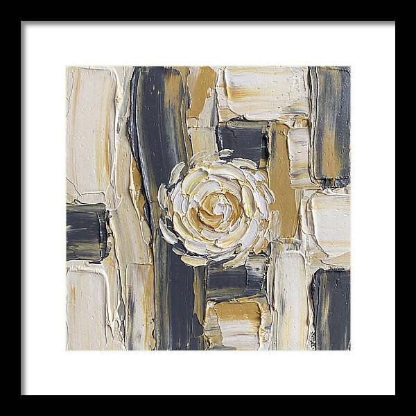 White Daisy In Palette Knife Style