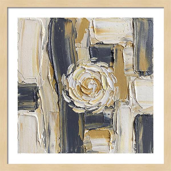 White Daisy In Palette Knife Style