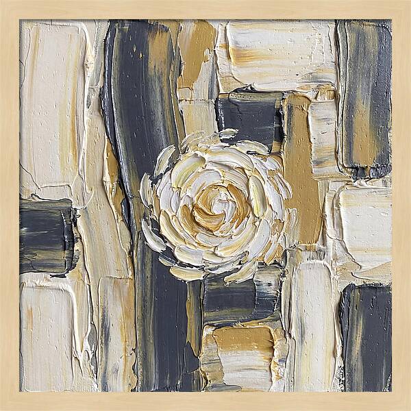 White Daisy In Palette Knife Style