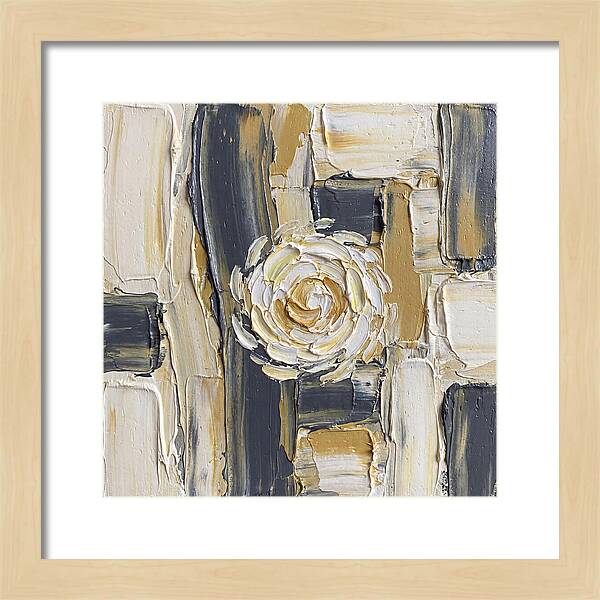 White Daisy In Palette Knife Style