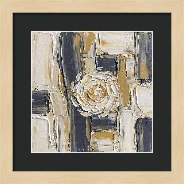 White Daisy In Palette Knife Style