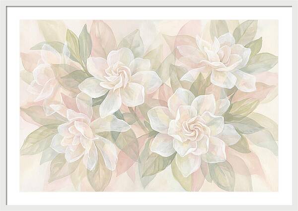 White Gardenias In Soft Bloom
