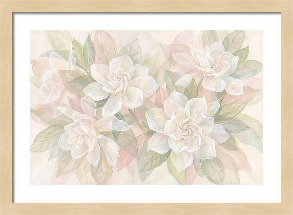 White Gardenias In Soft Bloom