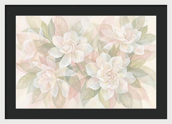 White Gardenias In Soft Bloom