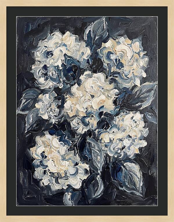 White Hydrangea Blossoms