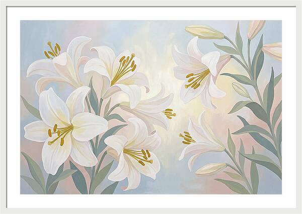 White Lilies In Soft Light