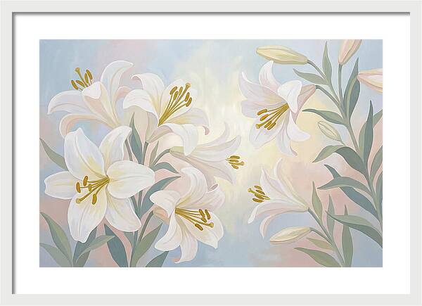 White Lilies In Soft Light