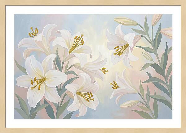 White Lilies In Soft Light