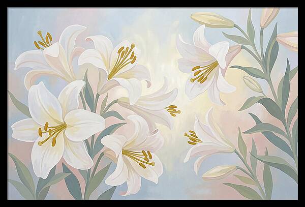 White Lilies In Soft Light
