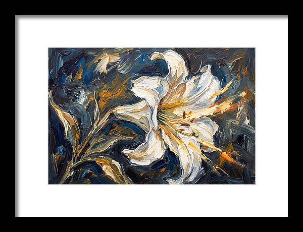 White Lily In Expressionist Style