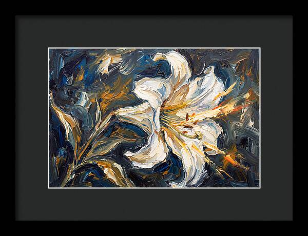 White Lily In Expressionist Style