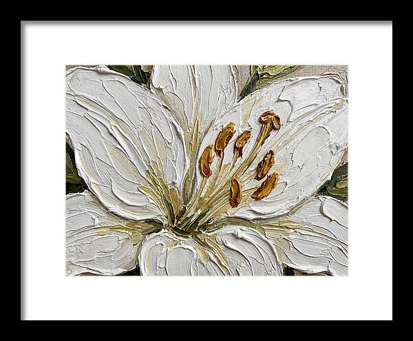 White Lily In Palette Knife Style