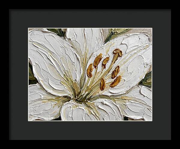 White Lily In Palette Knife Style