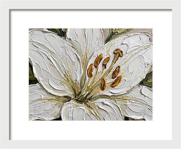 White Lily In Palette Knife Style
