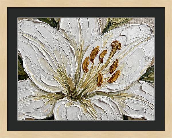White Lily In Palette Knife Style