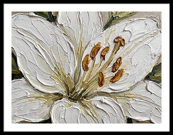 White Lily In Palette Knife Style