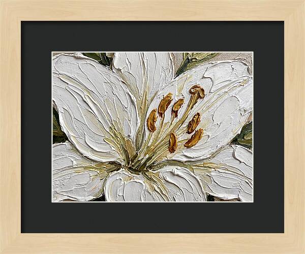 White Lily In Palette Knife Style