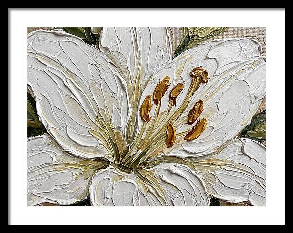 White Lily In Palette Knife Style