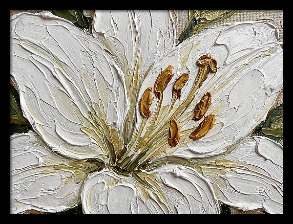 White Lily In Palette Knife Style
