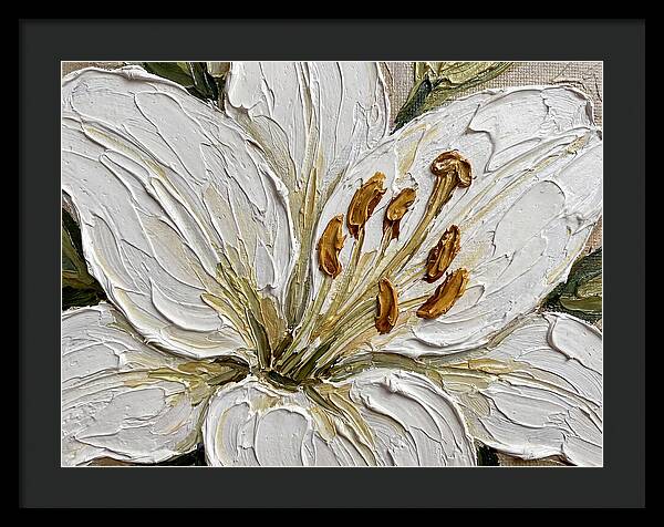 White Lily In Palette Knife Style