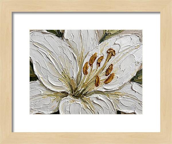 White Lily In Palette Knife Style