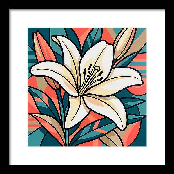 White Lily In Vibrant Colors