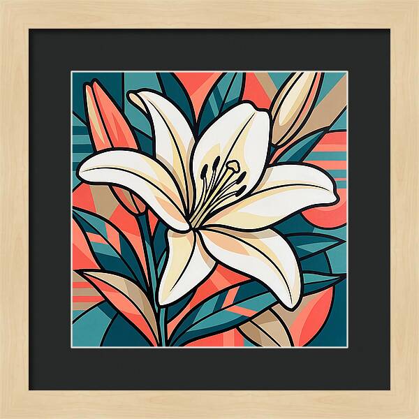 White Lily In Vibrant Colors