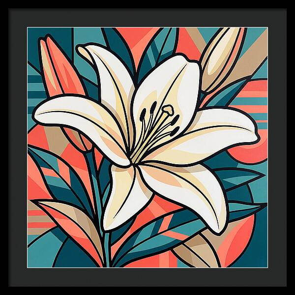 White Lily In Vibrant Colors