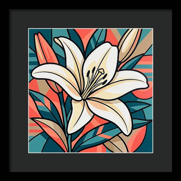 White Lily In Vibrant Colors