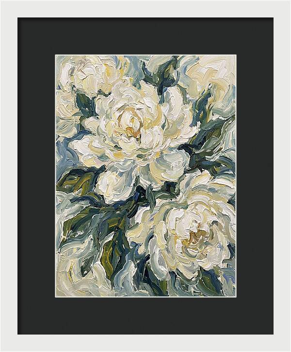 White Peonies In Bloom