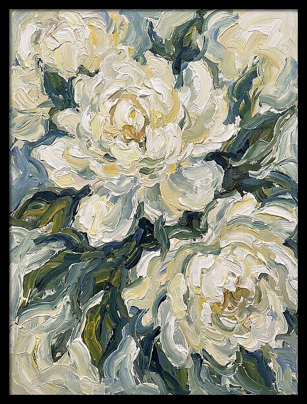 White Peonies In Bloom
