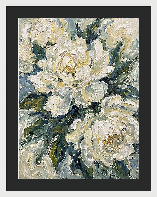 White Peonies In Bloom