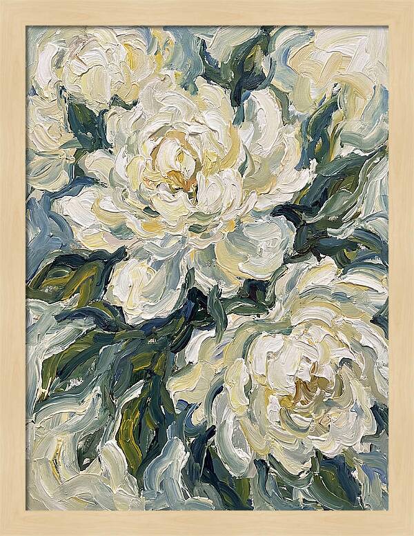 White Peonies In Bloom