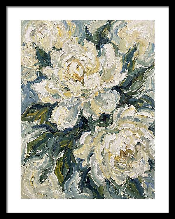 White Peonies In Bloom