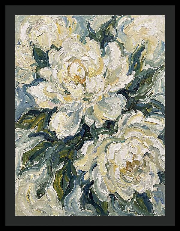 White Peonies In Bloom