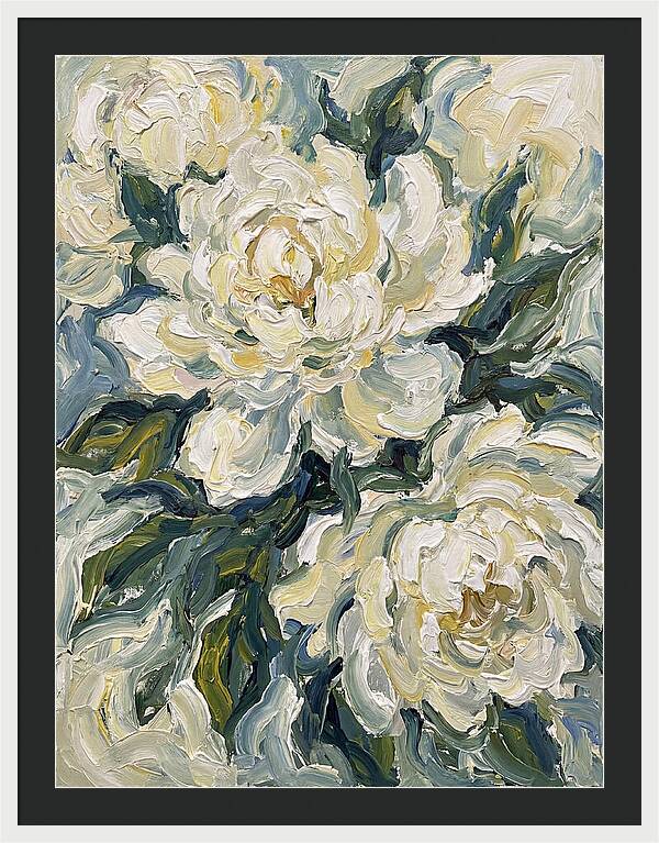 White Peonies In Bloom