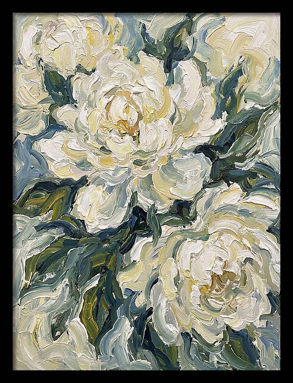 White Peonies In Bloom