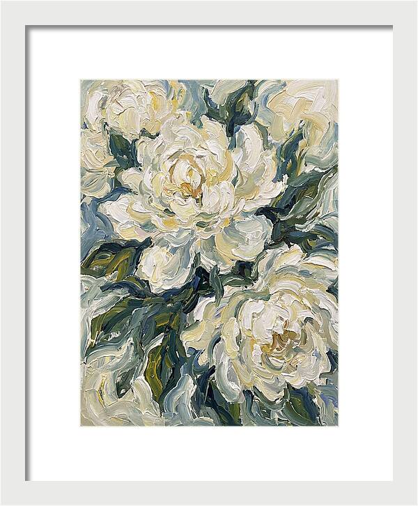 White Peonies In Bloom