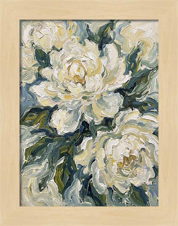 White Peonies In Bloom