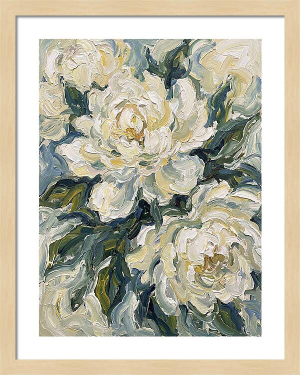 White Peonies In Bloom