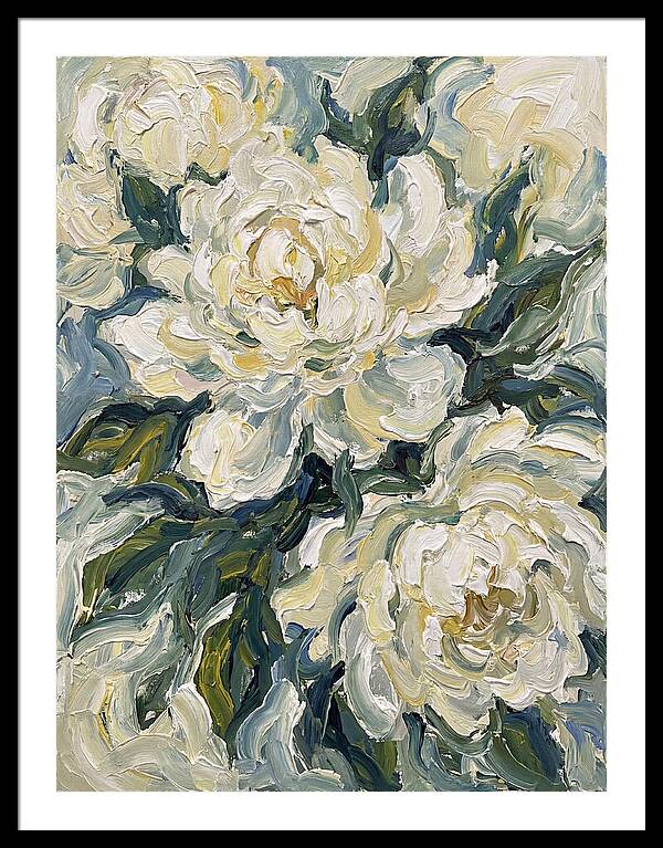 White Peonies In Bloom