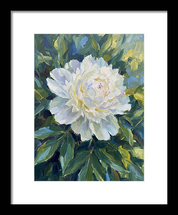 White Peony In Bloom