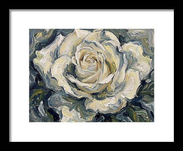 White Rose In Expressionist Style