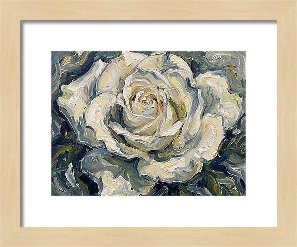 White Rose In Expressionist Style