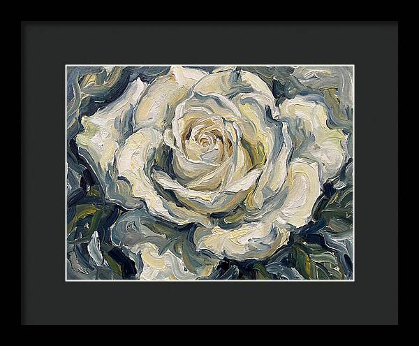 White Rose In Expressionist Style