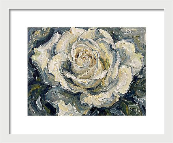 White Rose In Expressionist Style