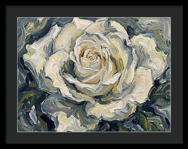 White Rose In Expressionist Style